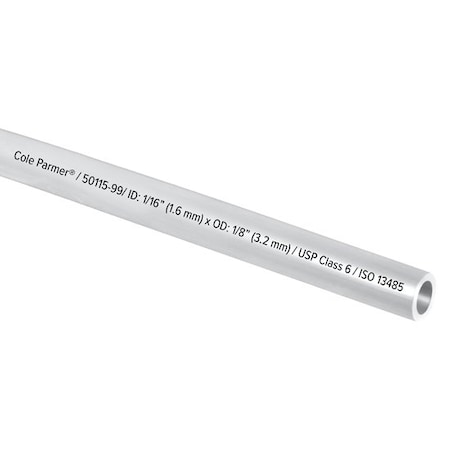 Cole Parmer TPE Tubing, Clear, 1/16in ID x 1/8in OD; 50 Ft CP-FLXC1-2